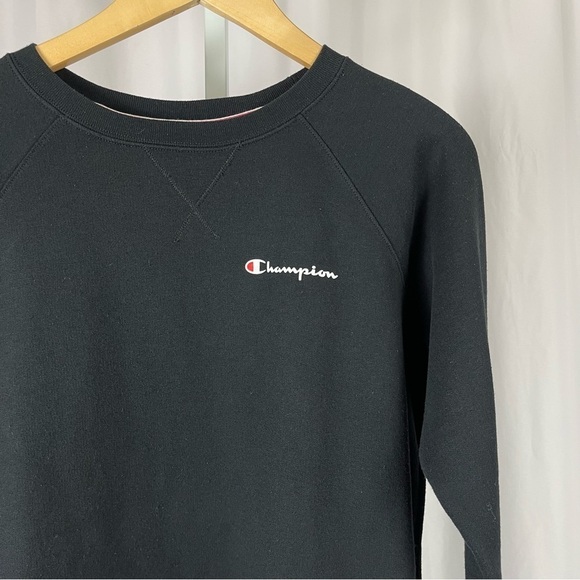 Champion Medium Crewneck Fleece Sweatshirt Long Sleeve Solid Logo Powerblend - Picture 7 of 7